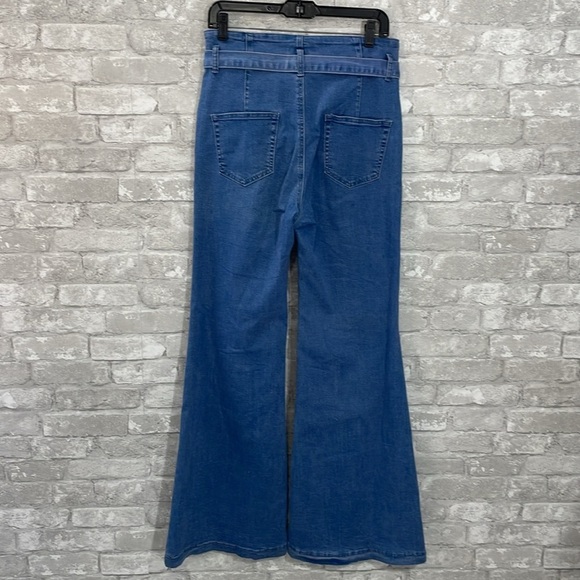 SJ STYLE High Rise Flare Jeans - Picture 3 of 5
